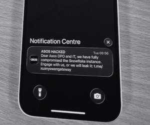 ASOS Hacked Notification